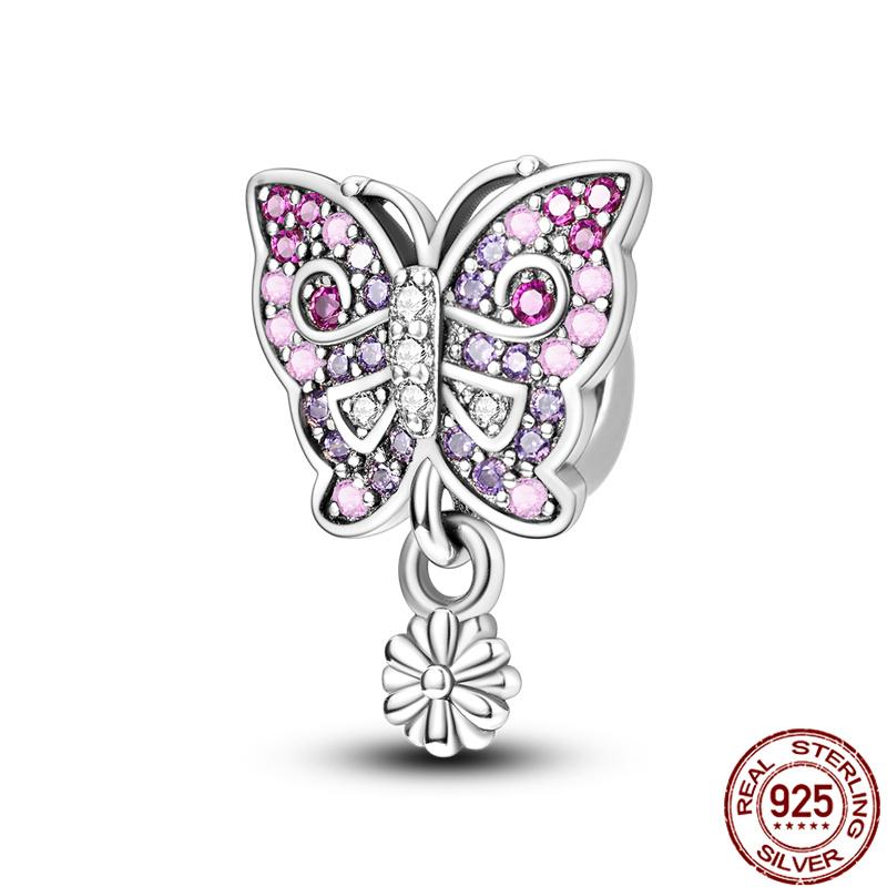 Fit Charms Fororiginal Bracelets 100%Copper Luminous Butterfly Series Beads Diy Jewelry Making For Women Gift