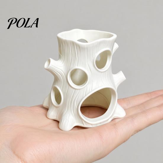 High Quality Fish House Cave 2Pcs 3D Printed Aquarium Tree Stump Shelter, Tank Landscaping Creative Ornaments, Multiple Holes Hiding for Artistic