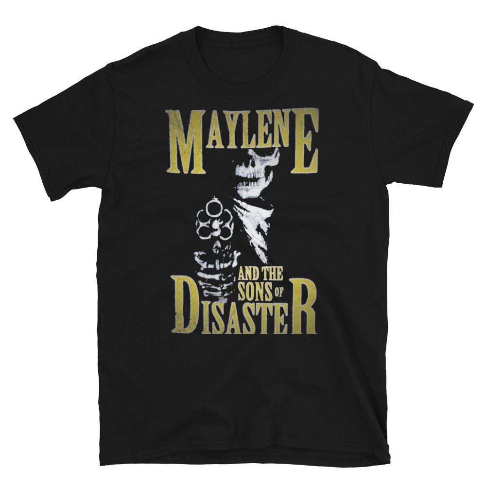 

MAYLENE AND THE SONS OF DISASTER Skeleton with Revolver Post-Hardcore Band Unisex T-Shirt M