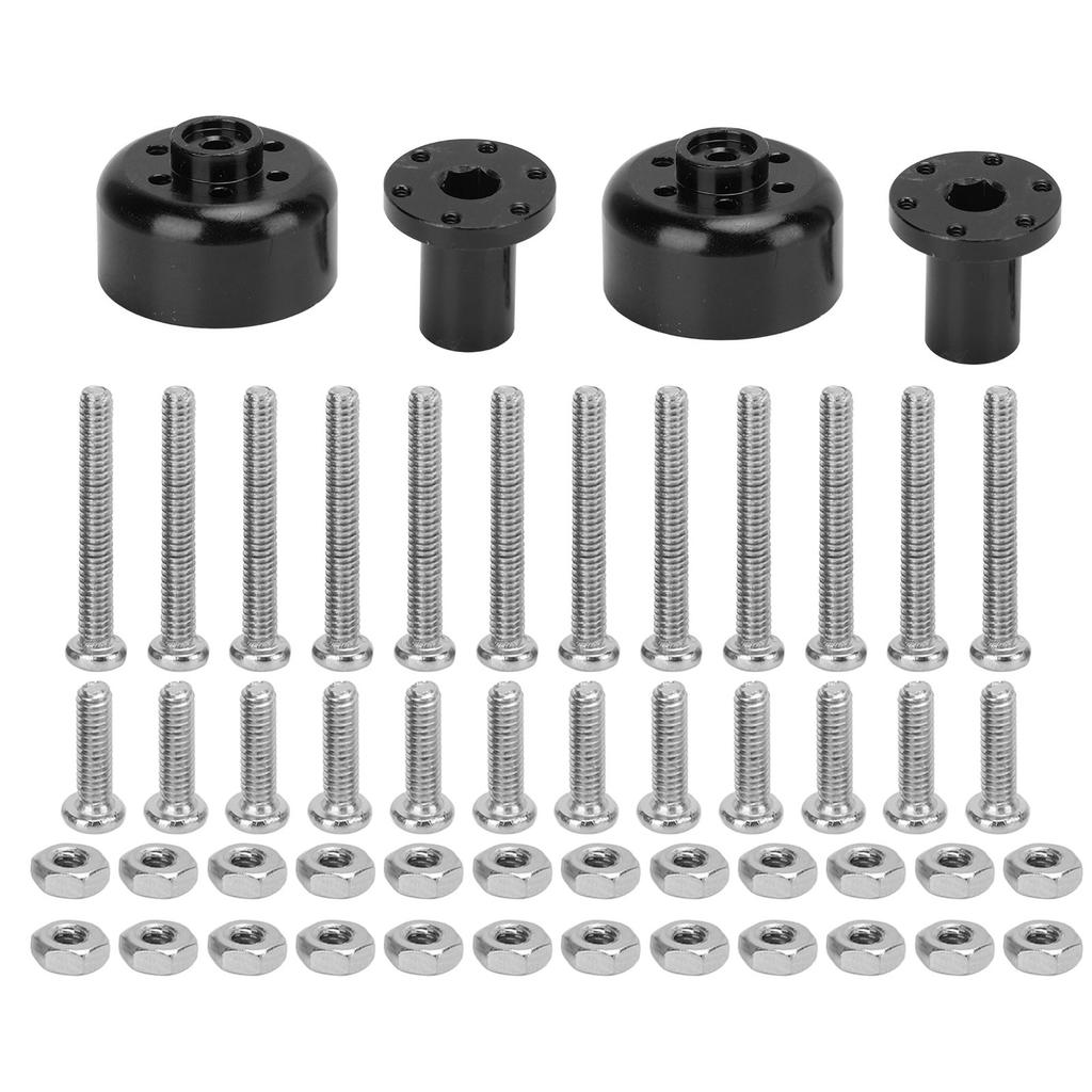 RC Rubber Tires with Aluminum Alloy Wheel Hub for WPL C14 C24 C34 C44 B14 B24 B16 B36 4 Car Model