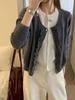Korean Autumn Style Color-Block Omelet Egg Roll Sweater