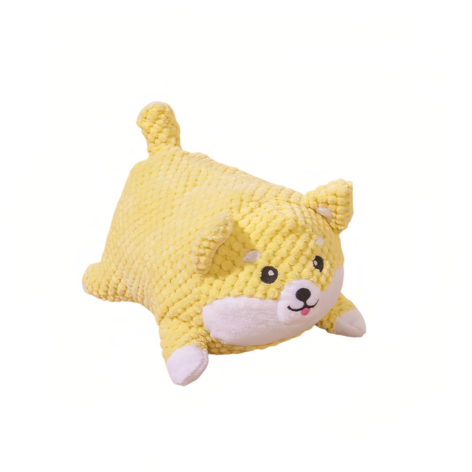 Cute Plush Dog Toy , Squeaky Interactive Chew Toy For Puppies & All Dog Breeds One Size жёлтый