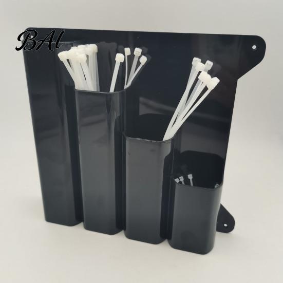 Wall Mounted Storage Rack Cable Tie Organizer Rack, with Four Compartments, Home DIY Solution System, Management in Garages And Workshops Commercial