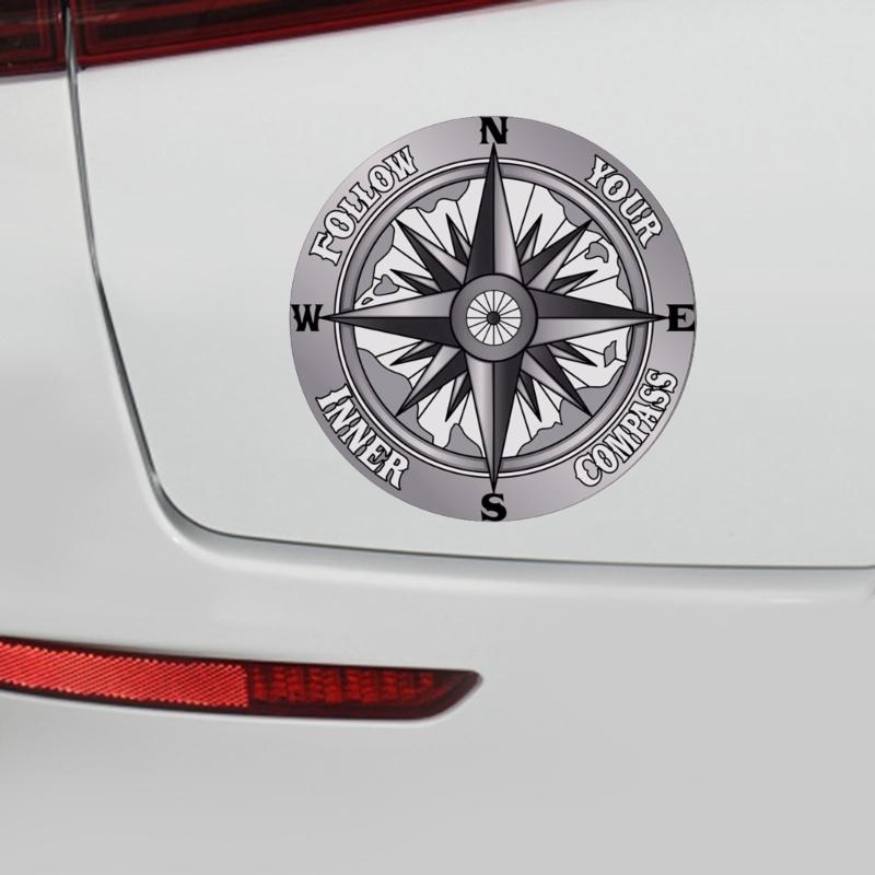 Adesivo Bussola Grande 12x12cm Adesivo per Carrozzeria Auto Finestrino Auto Paraurti Porta Decorazione Adesivo Stile Auto