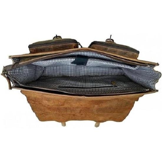 Geantă maro retro pentru laptop de 18 inchi Geanta de voiaj pentru servieta de birou pentru bărbați și femei Geanta pentru laptop de birou (maro vintage)