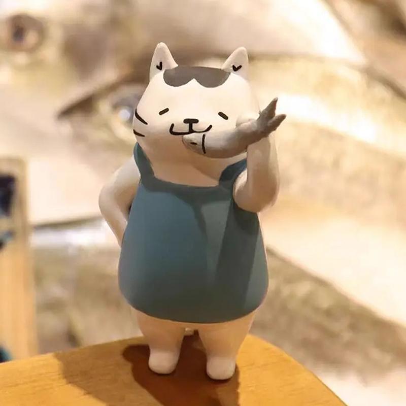 Figurină aleatorie cutie surpriză pisică Jucărie Păpușă pisică Piața Miau Pungă surpriză Model figurină de acțiune pisică Jucărie decorativă Cadou pentru copii