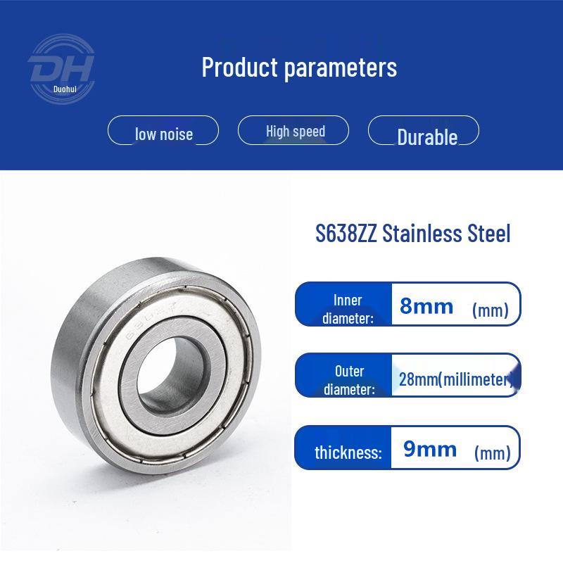 S63 Series High Precision Stainless Steel Deep Groove Ball Bearings (304/420/440 Material)