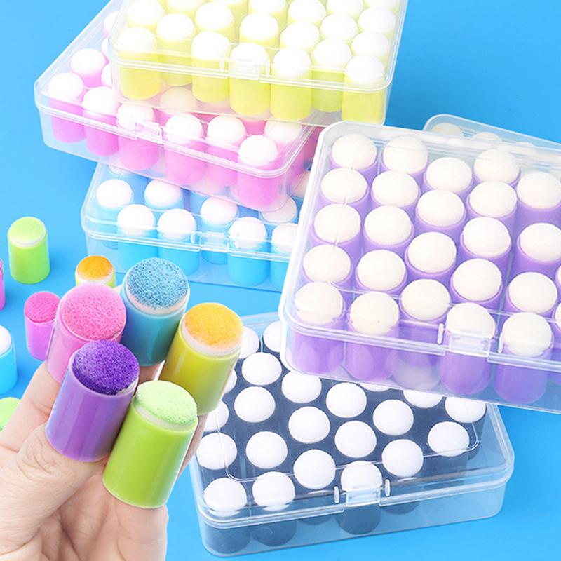 Gąbki do malowania palcami 25 sztuk Zestaw rzemieślniczy Malowanie ciała Rysowanie Gąbka do stemplowania Kreda