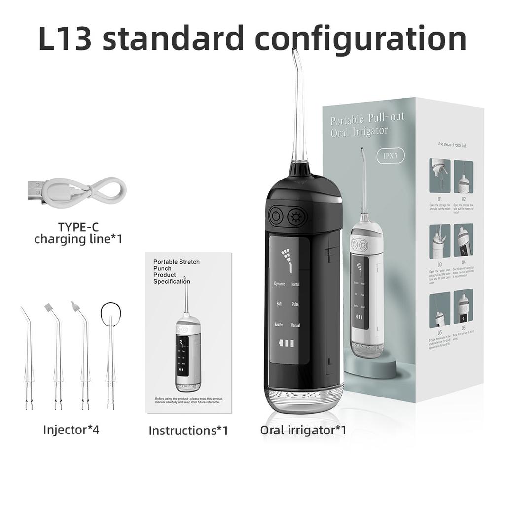 6-Speed Transportable Tooth Flusher, Dental Cleaning, Calculus Removal, Water Floss, Electric Household Orthodontic Tooth Beauty Instrument