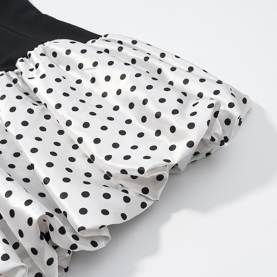 In Stock: Polka Dot Deep V Slim-fit Camisole Dress - Sexy & Fashionable European/American Style 2025