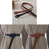 True Leather Women Slim Waist Belt With Tie Knot For Dresses And Sweaters