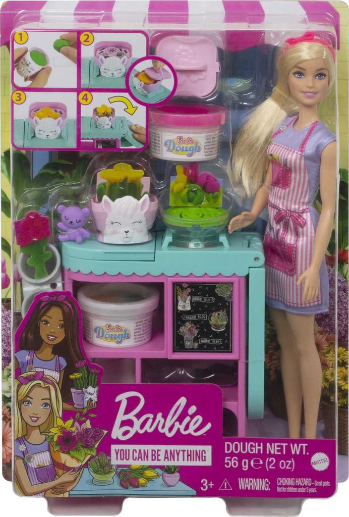 barbie Yapı ve Renkli Çiçekçi Dükkanı Taklit 3 ve GTN58 Oyna! [Giysi Giydirme Bebek, İş] [Yaş Artışı]