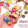 20pcs Decorative Resin Charm for Artistic Jewelry Making Colorful Pendants Handmade Necklace Bracelet Accessories