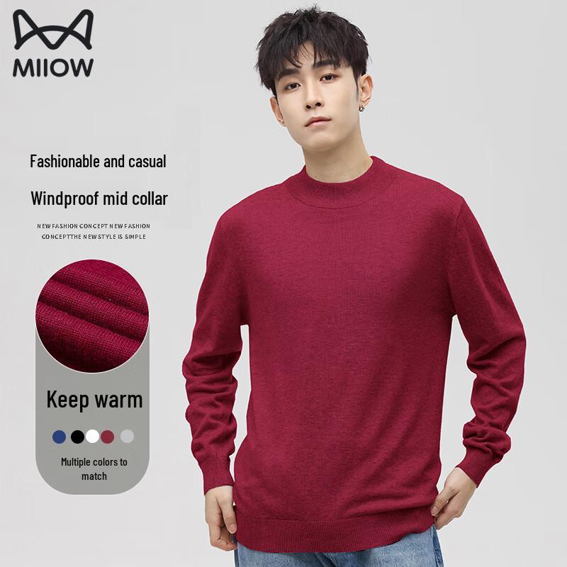 MIIOW Men's Autumn/Winter Round Neck Knit Sweater