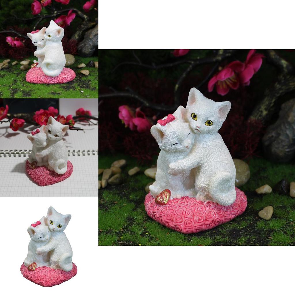 Romantische Katzenstatue Harz Heimdeko Für Feste Und Besondere Anlässe