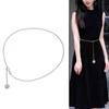Elegant And Sleek Metal Waist Chain With Rhinestones Perfect For Womens Fashion Outfits
