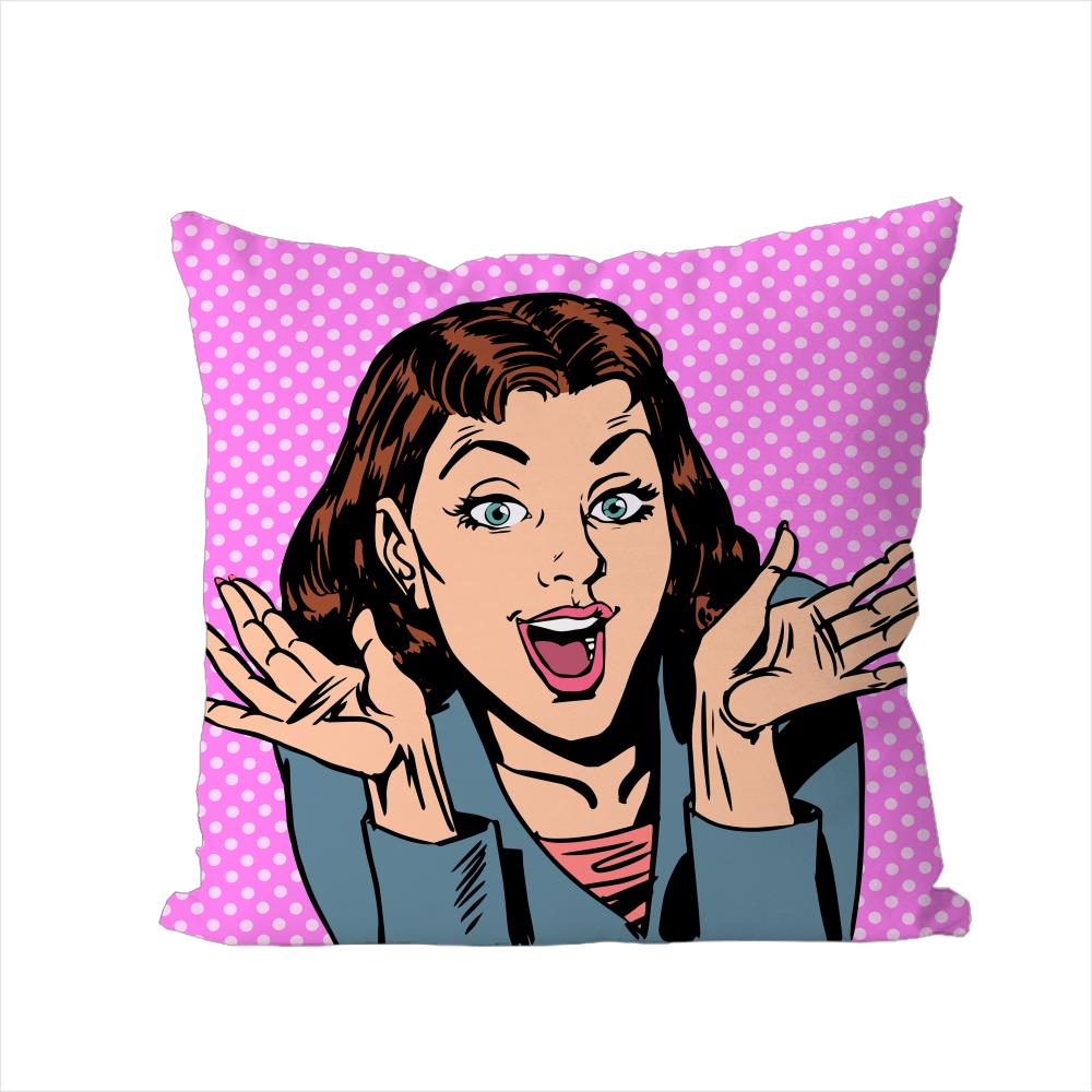 POP ART Comic Portrait Pillow Case For Car Sofa Decorative Home Doublesided Print Plush Square Throw Pillow Cushion Cover