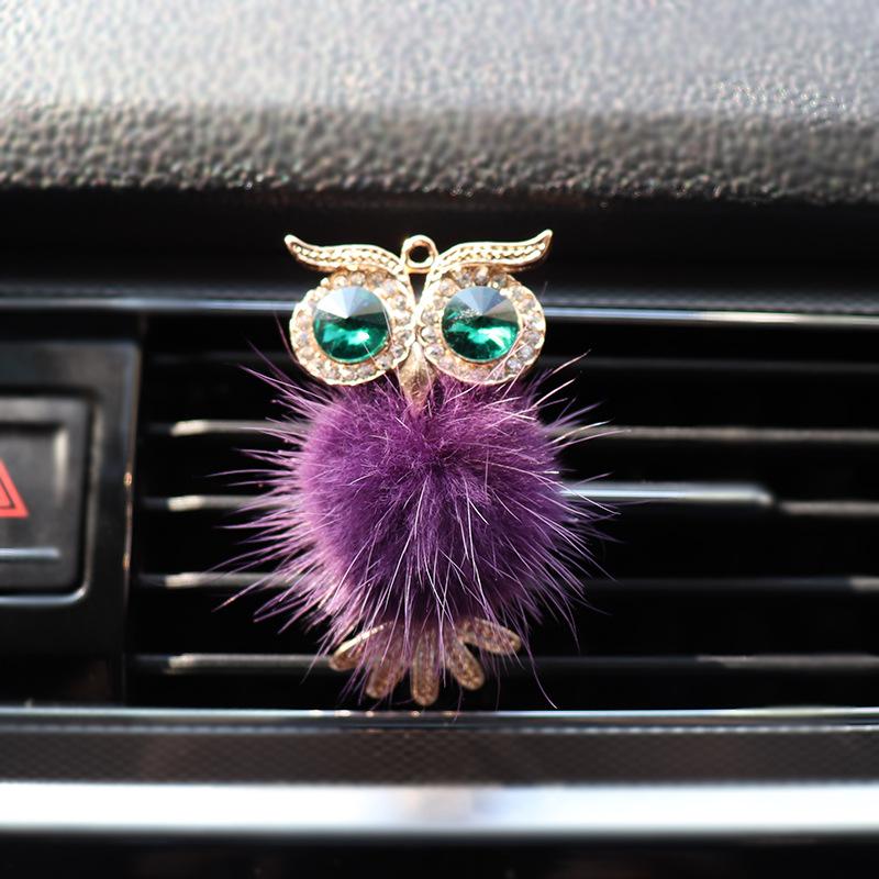 Mao Mao Owl Car Outlet Perfume Perfuel Inlays Drilling Cotycard Creative Creative Car Wind Found