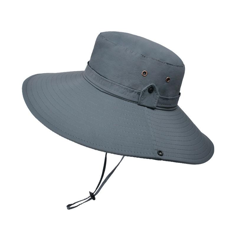 Fisherman Hat Men Sun Protection Waterproof Large Brim For Outdoor Summer Activities
