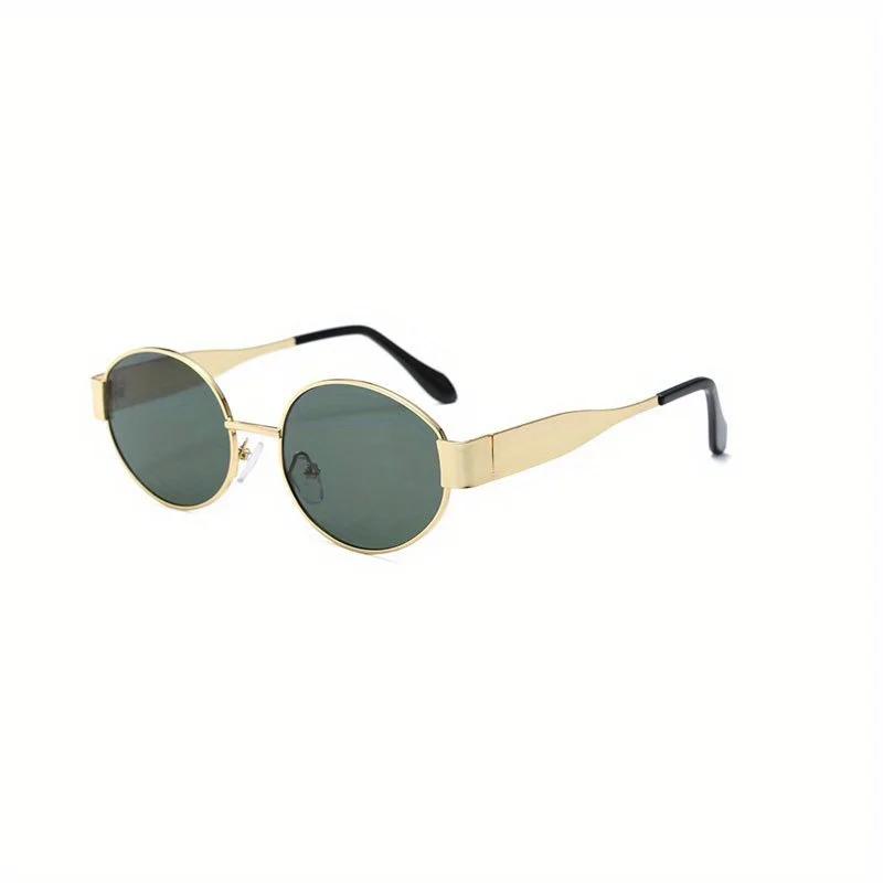 Vintage Oval Sunglasses for Women Men New in Trendy Sunglasses Metal Frame Sun Glasses Classic Shades