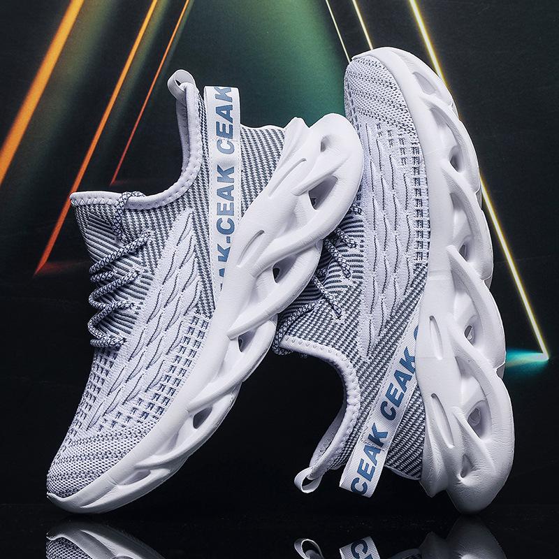 New men's shoes autumn flying knitting outdoor men's running shoes fashion men's shoes sports shoes men's