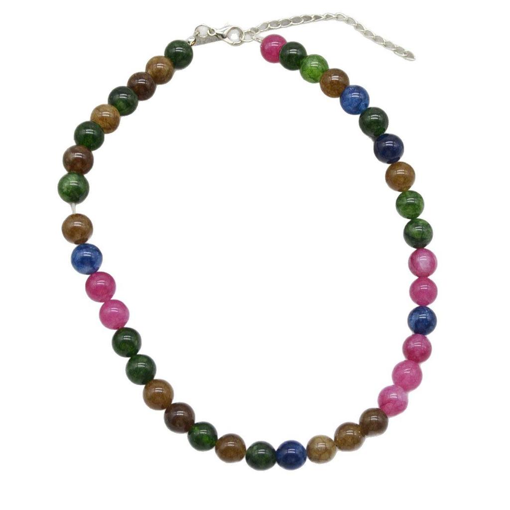 Exquisite Colorful Geometric Bead Necklace - Versatile Women's Choker Chain
