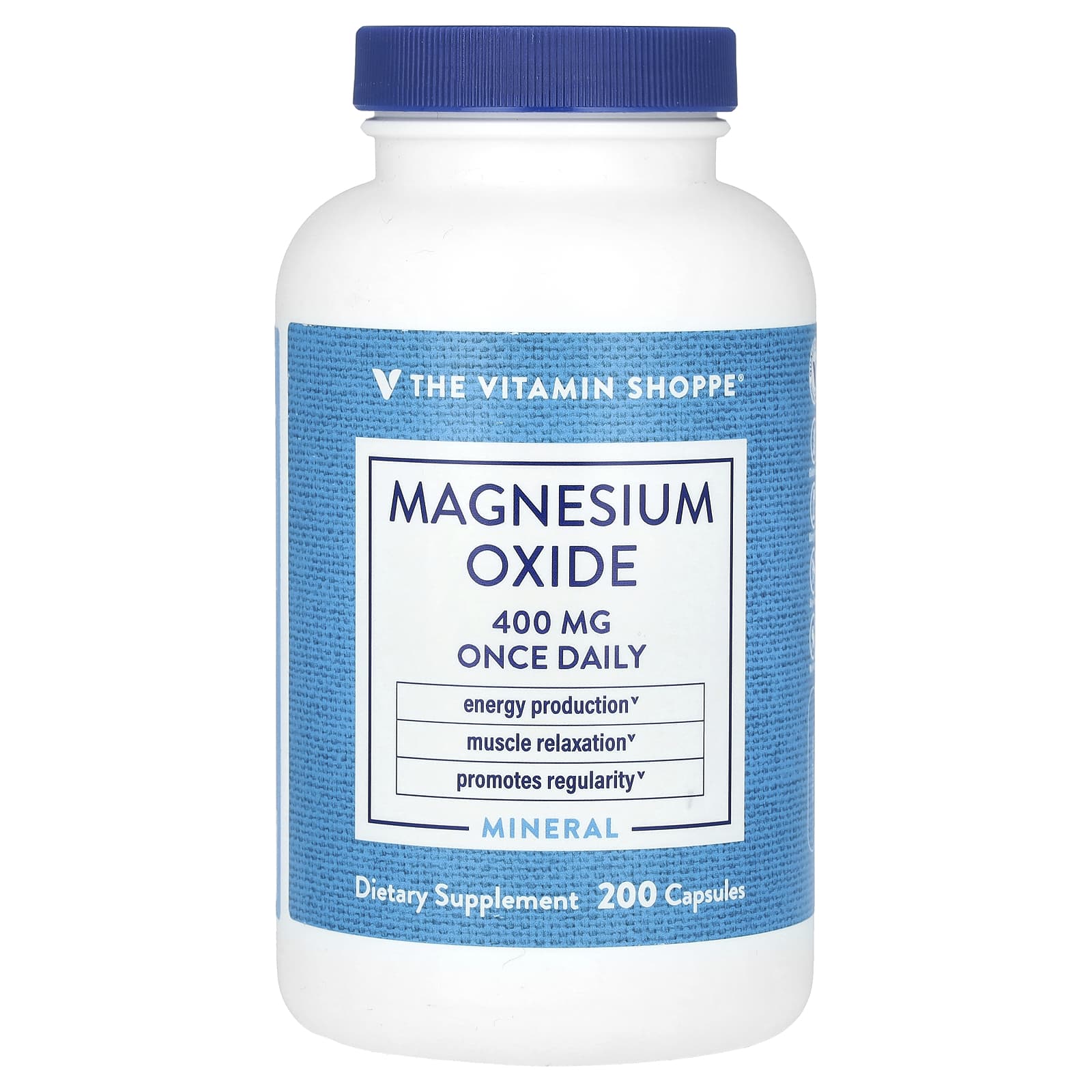 

Magnesium Oxide, 400Mg, 200 Capsules