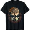 Acoustic Guitar Tree and Moon By The Lake Guitarist T-Shirt