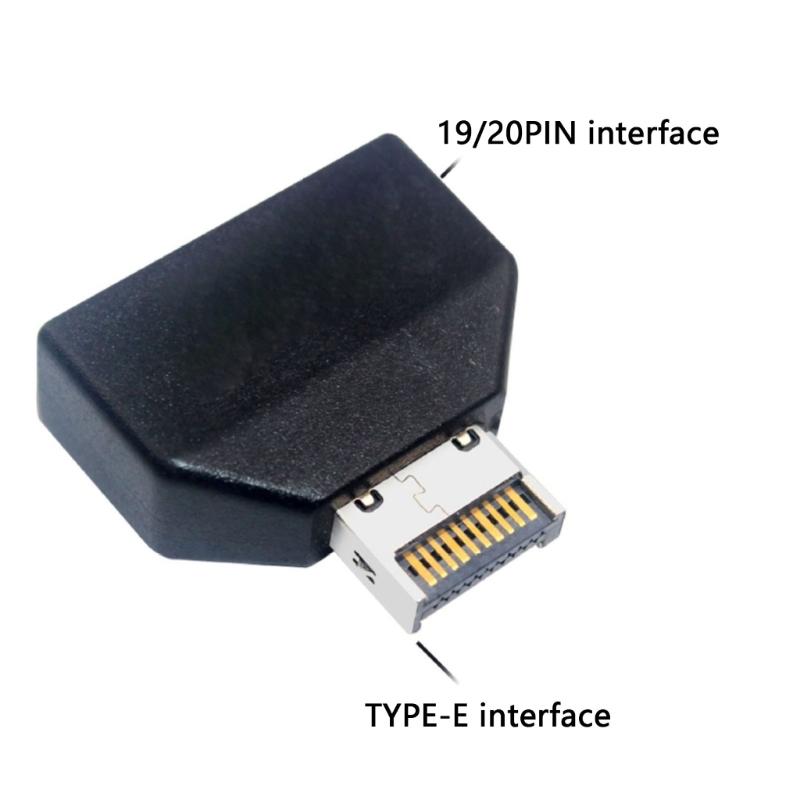 Type E 20Pin To USB 19P/20P Chassis Front USB Type C Extension Adapter Converters For Desktop Motherboards Accessories