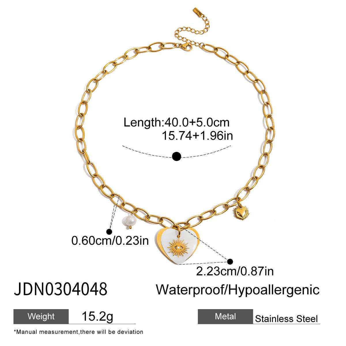 

Design holiday style 18K gold, freshwater pearl shell love belt white diamond pendant necklace jewelry