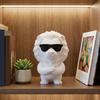 3D-gedruckte Löwenfigur Lustige coole Löwenstatue mit Sonnenbrille Sammlerstück Schreibtischornament für Zuhause Büro Geschäftsführertisch Dekoration