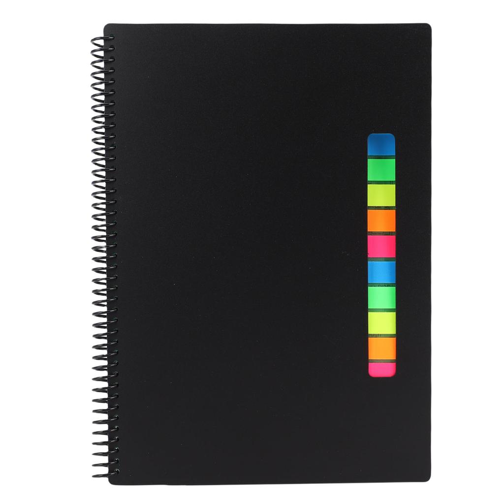  Reusable Paper Notebook Spiral Bound Erasable Shorthand Notepad APP Connectivity Black Lined and Dotted Pages 