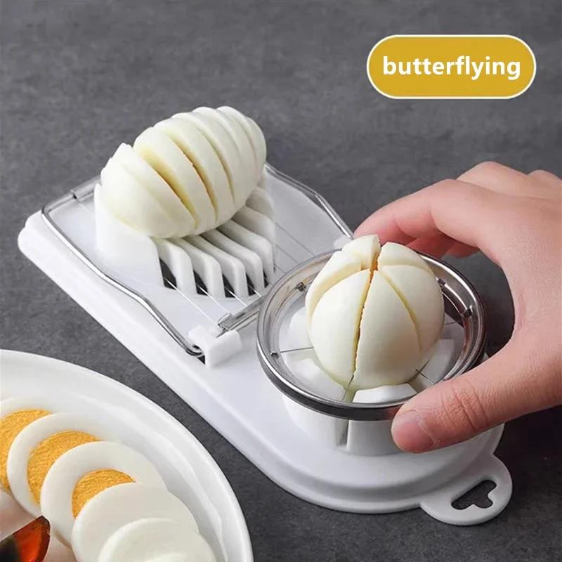 Multifunctional Egg Cutter Stainless Steel Egg Slicer Sectioner Cutter Mold Flower-Shape Luncheon Meat  Kitchen Tools Cooking