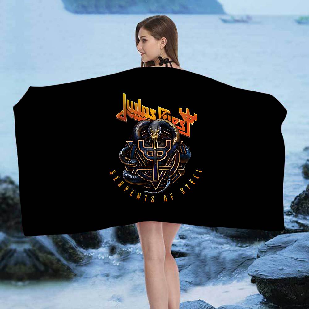 J-Judas P-Priest ROCK BAND Bath Towel Microfiber Soft Water Absorbing Breathable For Girl Kids Decorative Cartoon Beach Towel