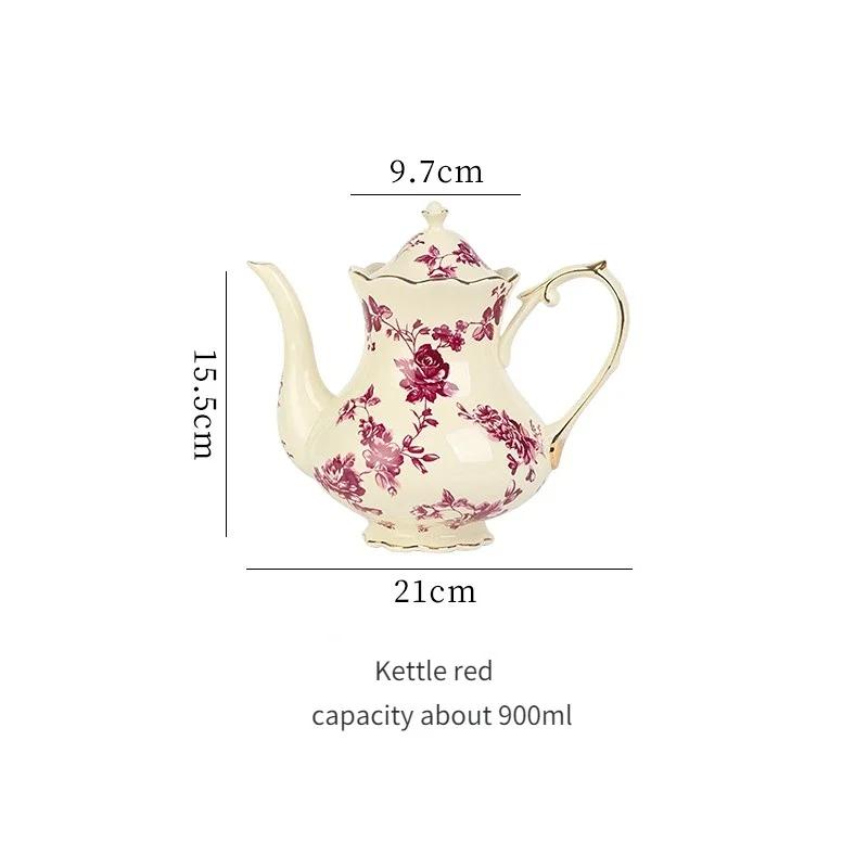 Cup and Plate French Restaurant Afternoon Tea Coffee Cup Home Furnishings British Retro Palace Style Ceramic Tea Pot Set Gift