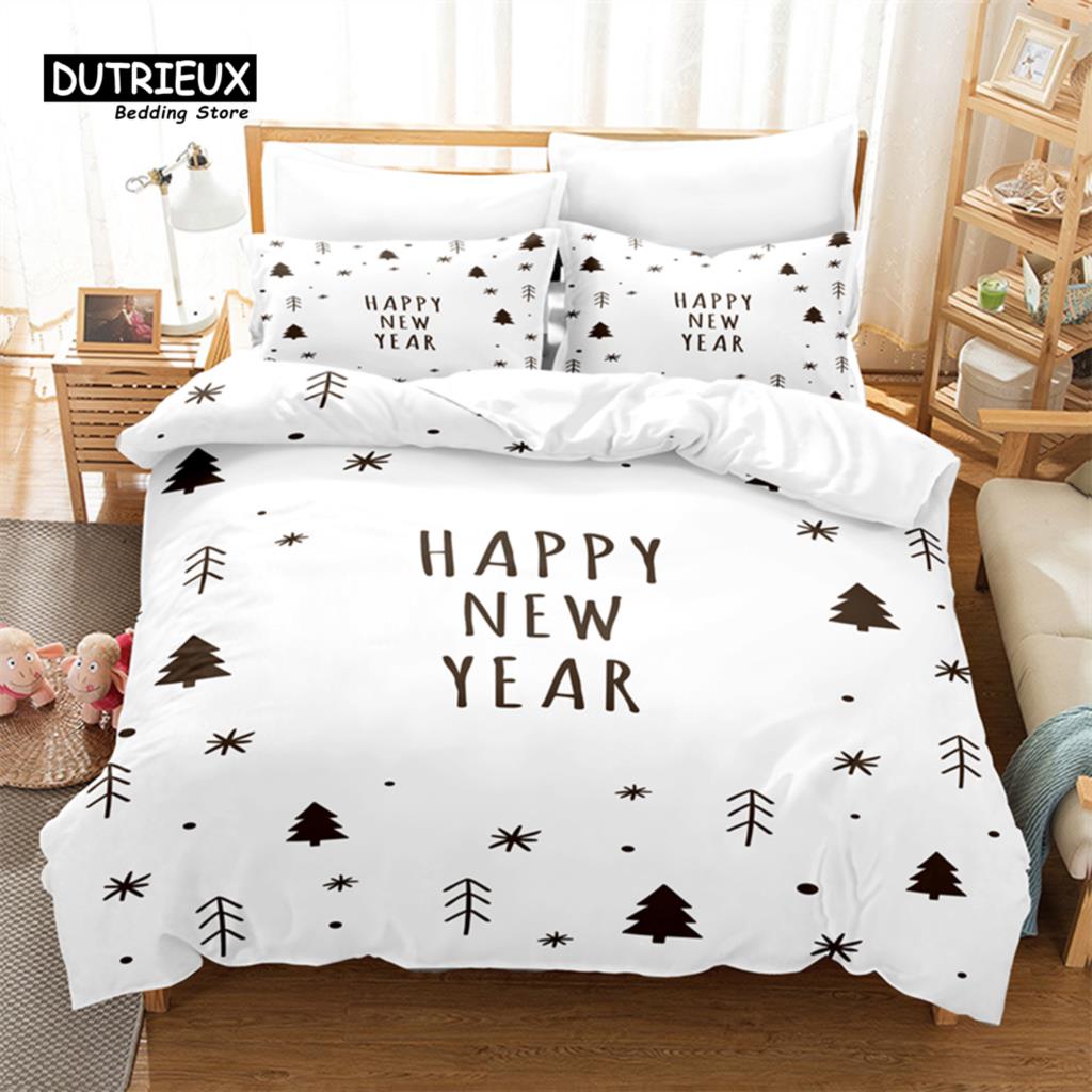 

SkinFriendly Classic Christmas Letter Christma Soft Comfortable Breathable For Bedroom Guest Room Decor Quilt Comforter (quilt)-EU Single(135*200cm)3pcs