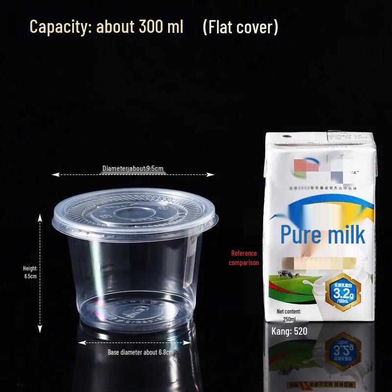 Disposable High-Temperature Pudding & Yogurt Cups with Flat Lids