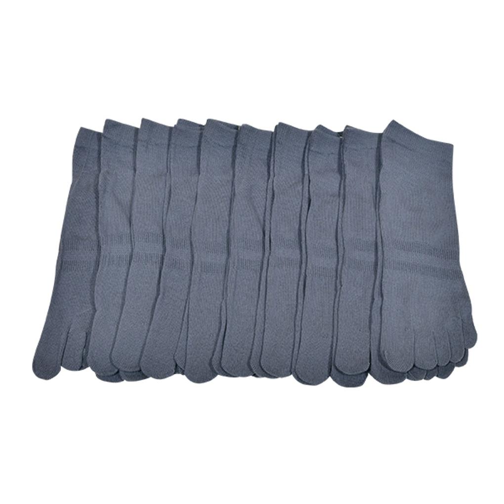 

[Slesinger] Simple Gentleman Toe Mini Bara Socks 10 pairs of dark gray