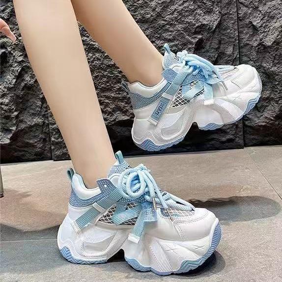 Dad shoes women's design sense niche autumn new mesh breathable lightweight sports shoes heightening casual shoes