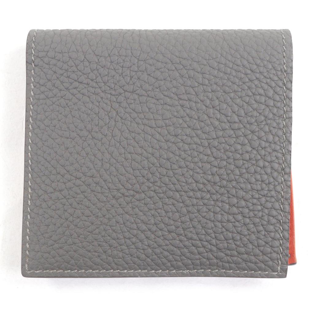 Excellent MAISON TAKUYA Bifold Wallet Compact wallet Charcoal Orange Used