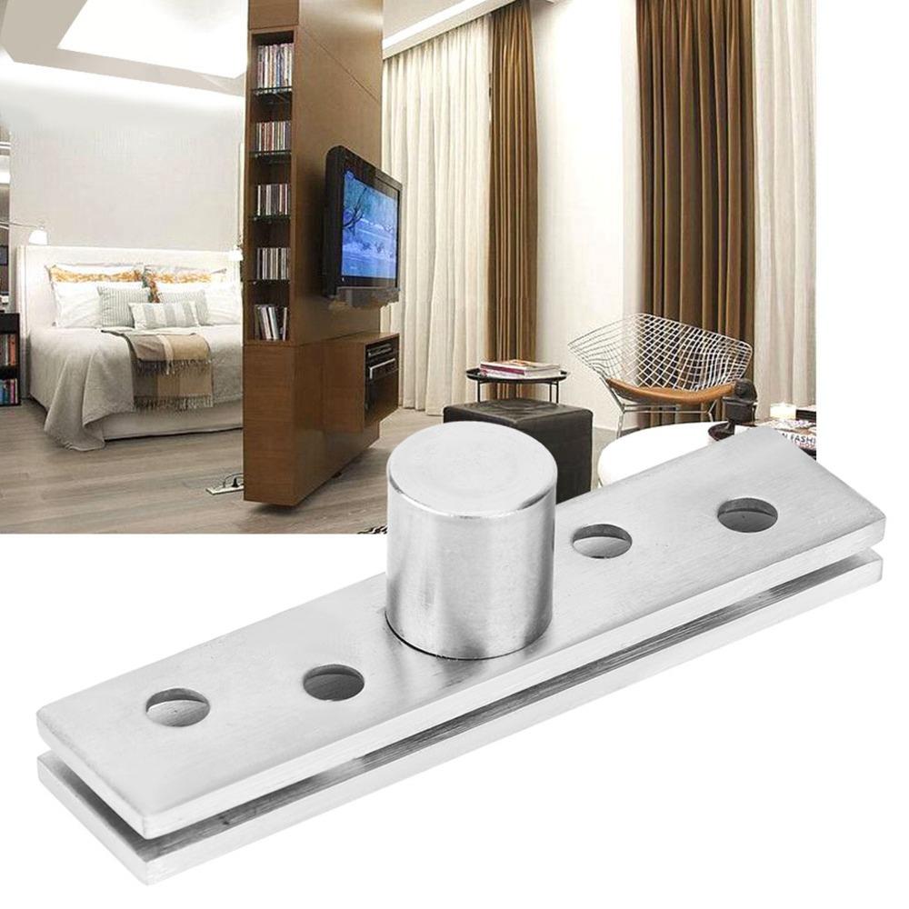 2pcs Silver Pivot Hinge Stainless Steel Concealing Hinge Rotating Rotating Door Hinge Door Hinges