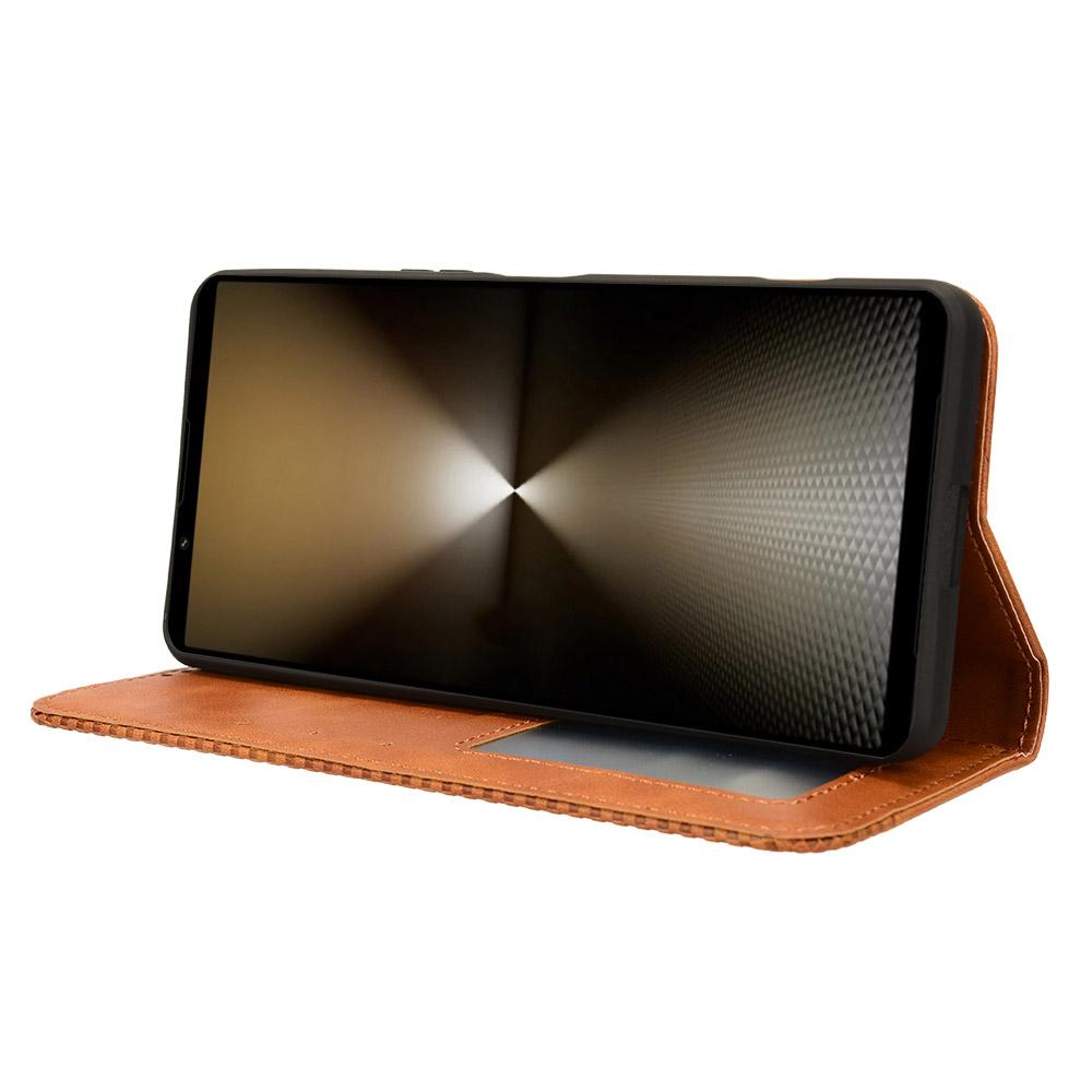 For Sony Xperia 1 VI Leather Case Magnetic Closing Phone Cover with Wallet