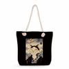 Samurai Cat Print Thick Rope Single-shoulder Beach Bag 7235