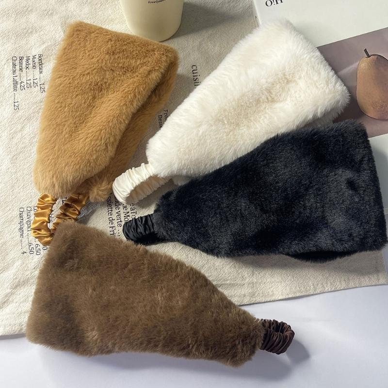 Wide Band Winter Headbands Stretchy Elastic Hair Band For Women Men Windproof Warm Fleece Lined Ear Cover For Cold Weather