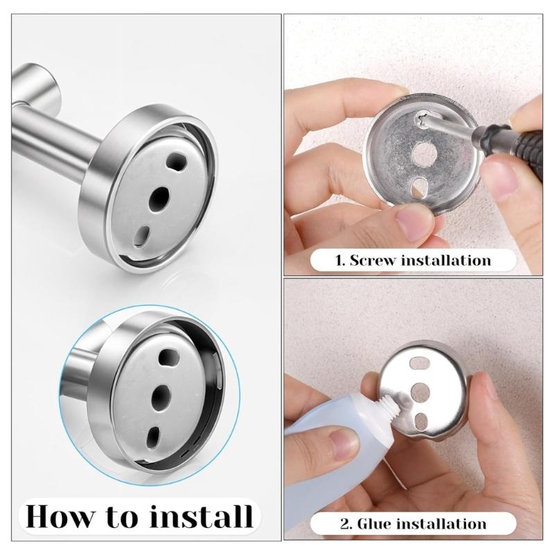 Stainless Steel Towel Rack Replacement Parts Set of 15Pcs Universals Bathroom Fixture Installation Accessories