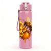 1PC Bee Sunflower Floral Print 750ml Color Plastic Sports Water Bottle Leakproof Flip Straw Lid Suitable for Sports Office Home Use