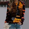 2025 Autumn Women's Halloween T-Shirt Fashion Long Sleeve Party Tops Casual 3D Print Loose Shirts OverSized Clothing Polyester