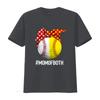 Mom Of Both T Shirt For Women Baseball Softball Vintage Washed Streetwear Slightly Unisex Breathable Homme Graphic Fashion