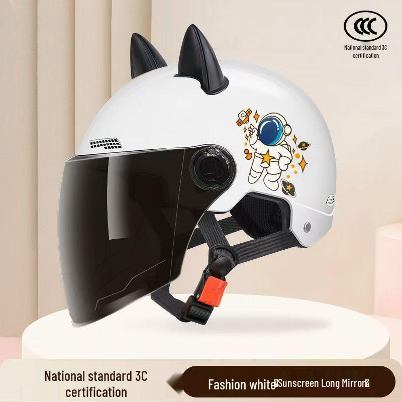 Adjustable 3C Electric Bike Helmet: Lightweight, Cute Design for Men & Women, All-Season Sun Protection