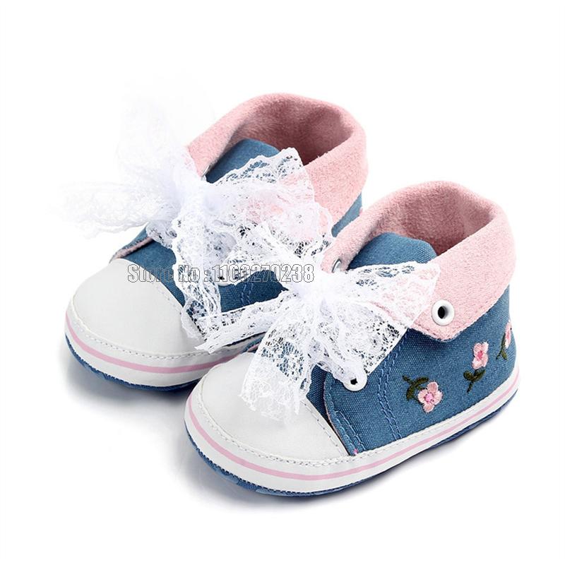 Baby Girl Shoes White Lace Floral Embroidered Flower Soft Walking Toddler Kids Shoes First Walker Shoes